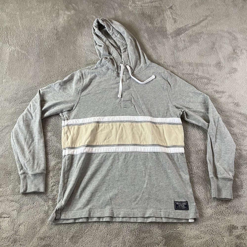 Abercrombie Fitch Hoodie Womens Medium Gray Basic Preppy Normcore Outdoor Casual